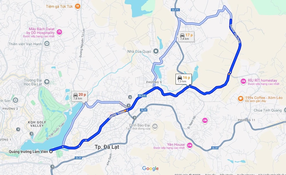 Xóm Lèo cách trung tâm thành phố khoảng 7km